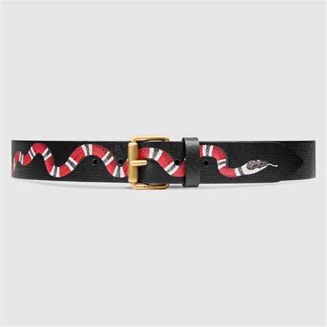 gucci mens green red black leather belt|gucci snake belt men.